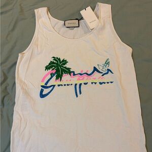 NWT Gucci “Gucci Hawaii” Glitter Tank